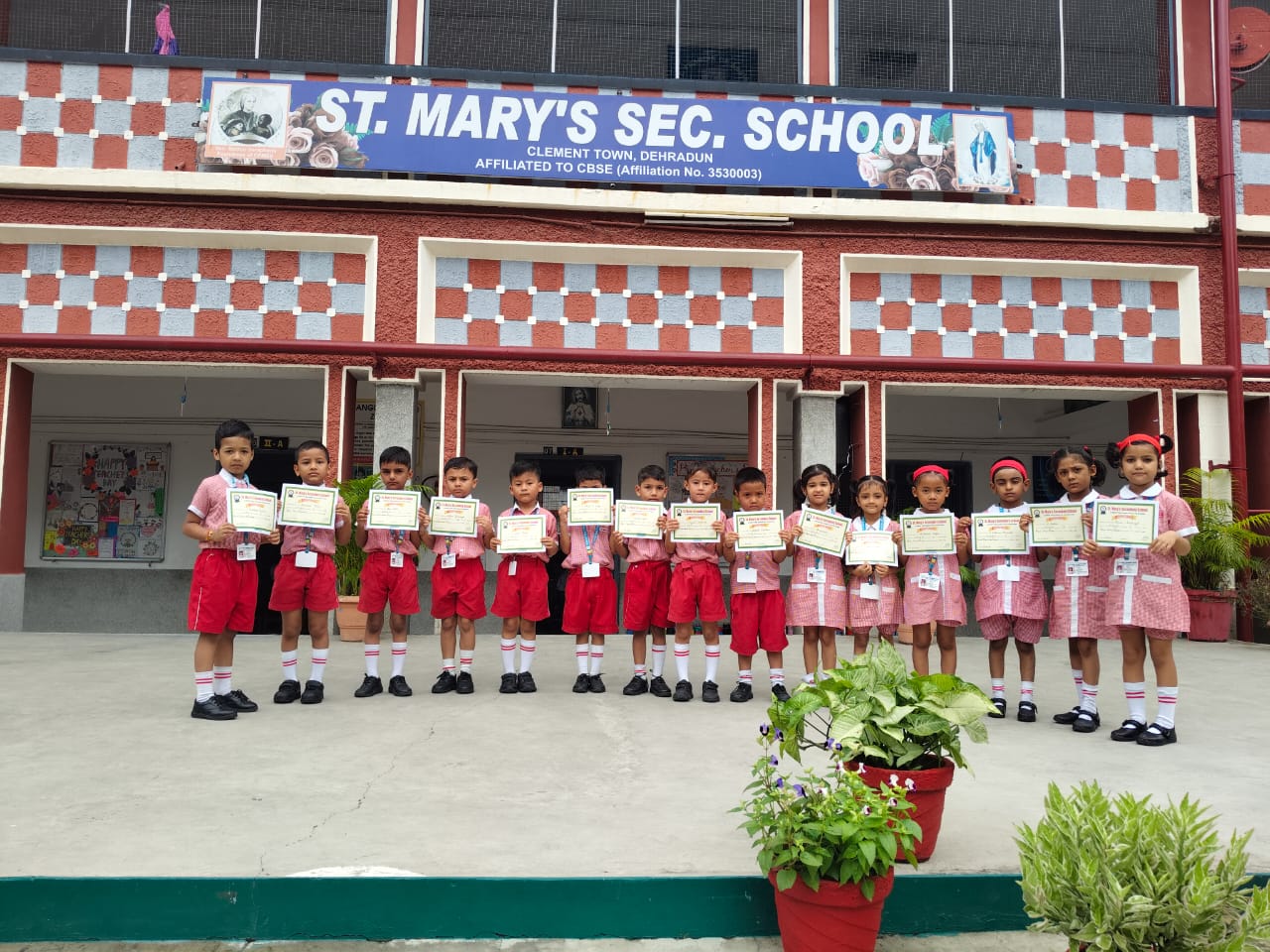 Hindi Elocution Pre-primary Certificates Winners